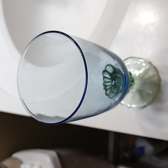 Borimoli Rocco Bahia blue green glasses 7 7 1/2 inch set - Picture 4 of 8